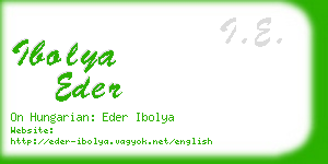 ibolya eder business card